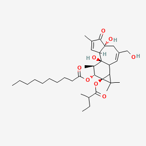 molecular formula C35H54O8 B12779730 12-O-Decanoylphorbol-13-(2-methylbutyrate) CAS No. 250268-56-5
