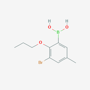 molecular formula C10H14BBrO3 B1277975 3-溴-5-甲基-2-丙氧基苯硼酸 CAS No. 870718-02-8
