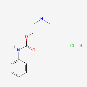 molecular formula C11H17ClN2O2 B12779757 2-(Dimethylamino)ethyl carbanilate hydrochloride CAS No. 3739-06-8