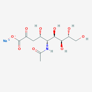 molecular formula C11H18NNaO9 B12779760 N-Acetylneuraminic acid sodium salt CAS No. 126934-33-6