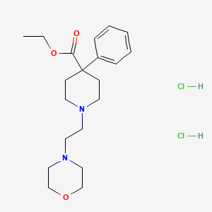 molecular formula C20H32Cl2N2O3 B12779776 Isonipecotic acid, 1-(2-morpholinoethyl)-4-phenyl-, ethyl ester, dihydrochloride CAS No. 110051-57-5