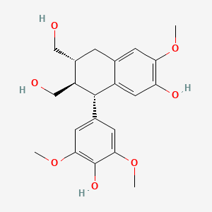 molecular formula C21H26O7 B12779786 5-Methoxy-isolarisiresinol, (+)- CAS No. 243141-26-6
