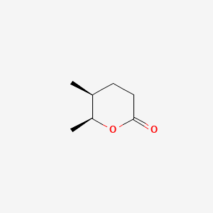 molecular formula C7H12O2 B12779800 2H-Pyran-2-one, tetrahydro-5,6-dimethyl-, cis- CAS No. 24405-15-0
