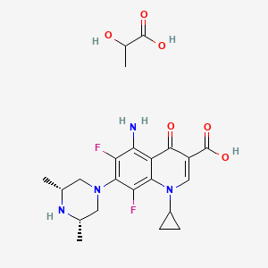 molecular formula C22H28F2N4O6 B12779833 Sparfloxacin lactate CAS No. 1362654-16-7