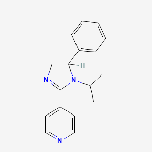 molecular formula C17H19N3 B12779835 1-Isopropyl-2-(4-pyridyl)-5-phenylimidazoline CAS No. 86002-67-7
