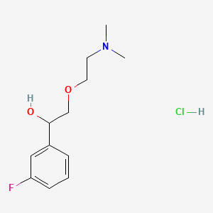 molecular formula C12H19ClFNO2 B12779840 2-(2-(N,N-Dimethylamino)ethoxy)-1-(3-fluorophenyl)ethanol hydrochloride CAS No. 131961-13-2