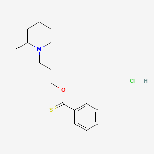 molecular formula C16H24ClNOS B12779856 O-3-(2-Methylpiperidino)propyl thiobenzoate hydrochloride CAS No. 5435-04-1