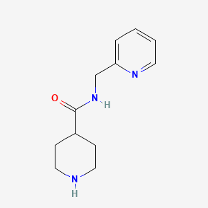 molecular formula C12H17N3O B1277986 N-(pyridin-2-ylmethyl)piperidine-4-carboxamide CAS No. 884497-59-0