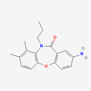 molecular formula C18H20N2O2 B12779887 2-Amino-8,9-dimethyl-10-propyl-dibenz(b,f)(1,4)oxazepin-11-(10H)-one CAS No. 140412-96-0