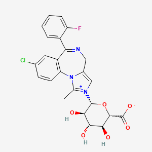 molecular formula C24H21ClFN3O6 B12779979 Midazolam N-glucoronide CAS No. 1033824-50-8