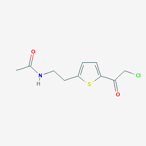 molecular formula C10H12ClNO2S B1277998 N-{2-[5-(2-chloroacetyl)thiophen-2-yl]ethyl}acetamide CAS No. 184582-26-1