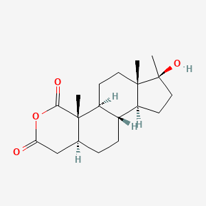 molecular formula C19H28O4 B12780043 Oxandrolone secoacid anhydride CAS No. 313047-21-1