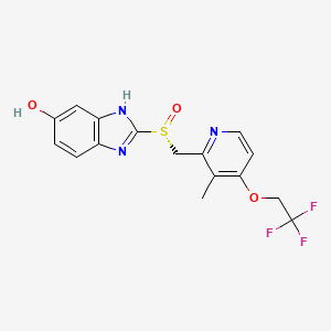 molecular formula C16H14F3N3O3S B12780057 (R)-5-Hydroxylansoprazole CAS No. 220609-28-9