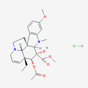 molecular formula C25H33ClN2O6 B12780059 Vindoline hydrochloride CAS No. 5826-69-7