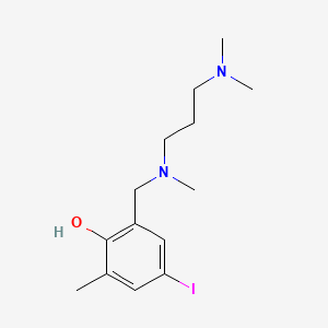 molecular formula C14H23IN2O B12780089 N,N',N'-Trimethyl-N-(2-hydroxy-5-iodo-3-methylbenzyl)-1,3-propanediamine CAS No. 89815-42-9