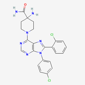 molecular formula C23H21Cl2N7O B12780095 N-Desethyl otenabant CAS No. 686344-31-0