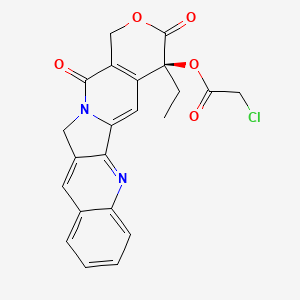 molecular formula C22H17ClN2O5 B12780133 Camptothecin chloroacetate CAS No. 7688-65-5