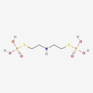molecular formula C4H13NO6P2S2 B12780141 2,2'-Iminobisethanethiol bis(dihydrogen phosphate) tetrahydrate CAS No. 122413-80-3
