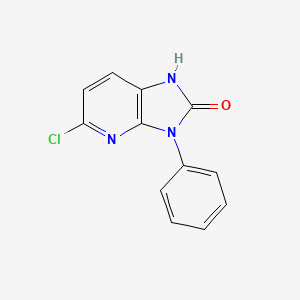 molecular formula C12H8ClN3O B12780147 5-Chloro-3-phenyl-1H-imidazo(4,5-b)pyridin-2(3H)-one CAS No. 89660-22-0