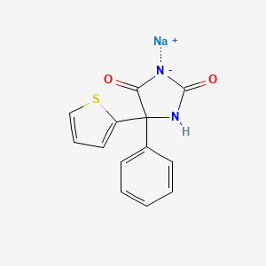 molecular formula C13H9N2NaO2S B12780174 Thiantoin sodium CAS No. 510-34-9