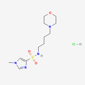 molecular formula C12H23ClN4O3S B12780179 1H-Imidazole-4-sulfonamide, 1-methyl-N-(4-(4-morpholinyl)butyl)-, monohydrochloride CAS No. 137048-34-1