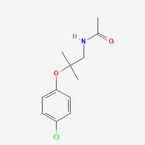 molecular formula C12H16ClNO2 B12780183 Acetamide, N-(2-(p-chlorophenoxy)-2-methylpropyl)- CAS No. 88222-07-5