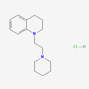 molecular formula C16H25ClN2 B12780192 Quinoline, 1,2,3,4-tetrahydro-1-(2-piperidinoethyl)-, monohydrochloride CAS No. 102259-77-8