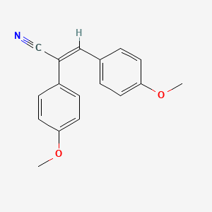 molecular formula C17H15NO2 B12780247 2,3-Bis(4-methoxyphenyl)prop-2-enenitrile CAS No. 52565-72-7