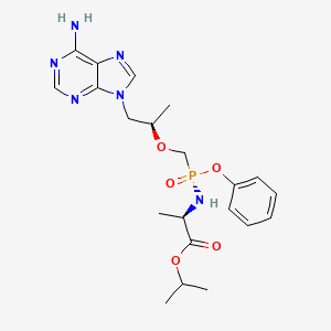 molecular formula C21H29N6O5P B12780272 Isopropyl ((s)-((((r)-1-(6-amino-9h-purin-9-yl)propan-2-yl)oxy)methyl)(phenoxy)phosphoryl)-d-alaninate CAS No. 2053424-82-9