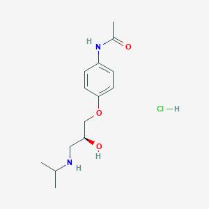 molecular formula C14H23ClN2O3 B12780299 Practolol hydrochloride, (S)- CAS No. 32643-10-0