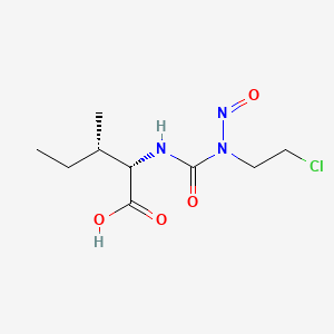 molecular formula C9H16ClN3O4 B12780372 Isoleucine, N-((2-chloroethyl)nitrosocarbamoyl)-, L- CAS No. 80687-30-5