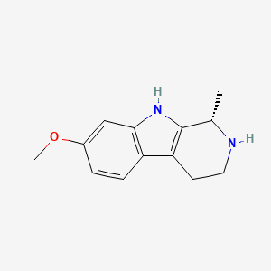 molecular formula C13H16N2O B12780381 Tetrahydroharmine, (-)- CAS No. 7671-30-9