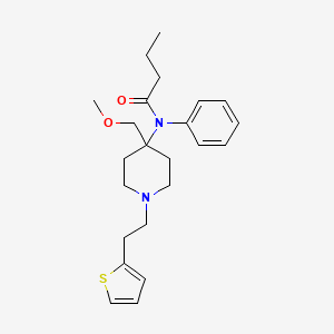 molecular formula C23H32N2O2S B12780399 N-[4-(methoxymethyl)-1-(2-thiophen-2-ylethyl)piperidin-4-yl]-N-phenylbutanamide CAS No. 2250243-57-1