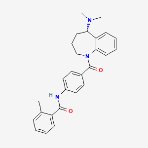 molecular formula C27H29N3O2 B12780489 Mozavaptan, (S)- CAS No. 157378-41-1