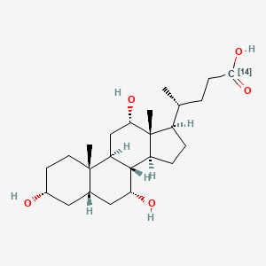 molecular formula C24H40O5 B12780522 Cholic acid, (carboxy-14C) CAS No. 32447-38-4