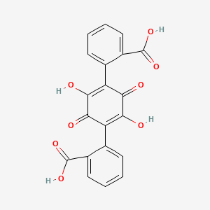molecular formula C20H12O8 B12780525 Benzoic acid, 2,2'-(2,5-dihydroxy-3,6-dioxo-1,4-cyclohexadiene-1,4-diyl)bis- CAS No. 112553-96-5