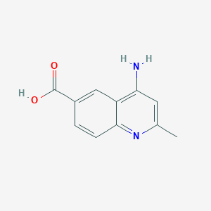 molecular formula C11H10N2O2 B1278056 4-Amino-2-methylquinoline-6-carboxylic acid CAS No. 99984-73-3