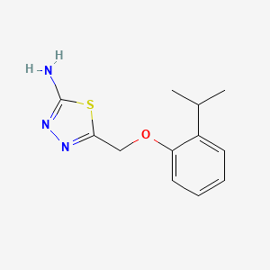 molecular formula C12H15N3OS B1278061 5-[(2-异丙基苯氧基)甲基]-1,3,4-噻二唑-2-胺 CAS No. 400739-14-2