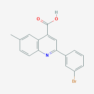 molecular formula C17H12BrNO2 B1278065 2-(3-Bromophenyl)-6-methylquinoline-4-carboxylic acid CAS No. 725687-88-7