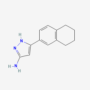 molecular formula C13H15N3 B1278067 3-(5,6,7,8-tetrahydronaphthalen-2-yl)-1H-pyrazol-5-amine 
