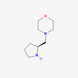 molecular formula C9H18N2O B1278068 (S)-4-(pyrrolidin-2-ylmethyl)morpholine CAS No. 91790-91-9