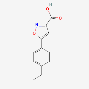 molecular formula C12H11NO3 B1278069 5-(4-ethylphenyl)-1,2-oxazole-3-carboxylic Acid CAS No. 887360-50-1