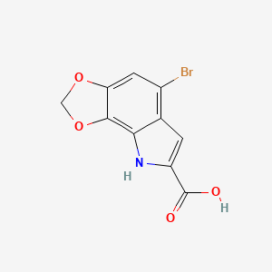 molecular formula C10H6BrNO4 B1278070 5-溴-8H-1,3-二氧杂-8-氮杂-as-茚满-7-羧酸 CAS No. 887360-42-1