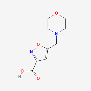 molecular formula C9H12N2O4 B1278075 5-(吗啉-4-基甲基)-1,2-噁唑-3-羧酸 CAS No. 865471-45-0