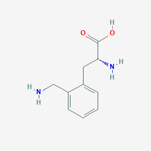 molecular formula C10H14N2O2 B1278086 (2R)-2-amino-3-[2-(aminomethyl)phenyl]propanoic Acid CAS No. 1217601-79-0
