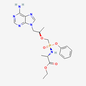 molecular formula C20H27N6O5P B12780917 ethyl (2S)-2-[[[(2R)-1-(6-aminopurin-9-yl)propan-2-yl]oxymethyl-phenoxyphosphoryl]amino]propanoate CAS No. 382140-25-2