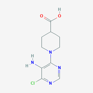 molecular formula C10H13ClN4O2 B1278092 1-(5-Amino-6-chloropyrimidin-4-yl)piperidine-4-carboxylic acid CAS No. 882770-44-7