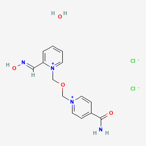 molecular formula C14H18Cl2N4O4 B12780931 Asoxime chloride monohydrate CAS No. 82504-20-9