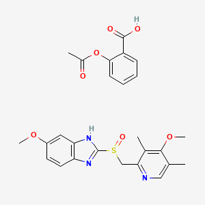 molecular formula C26H27N3O7S B12780947 Yosprala CAS No. 1259513-22-8