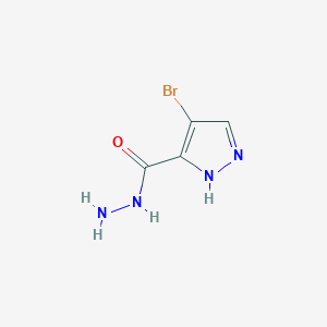 molecular formula C4H5BrN4O B1278095 4-bromo-1H-pyrazole-5-carbohydrazide CAS No. 56976-82-0
